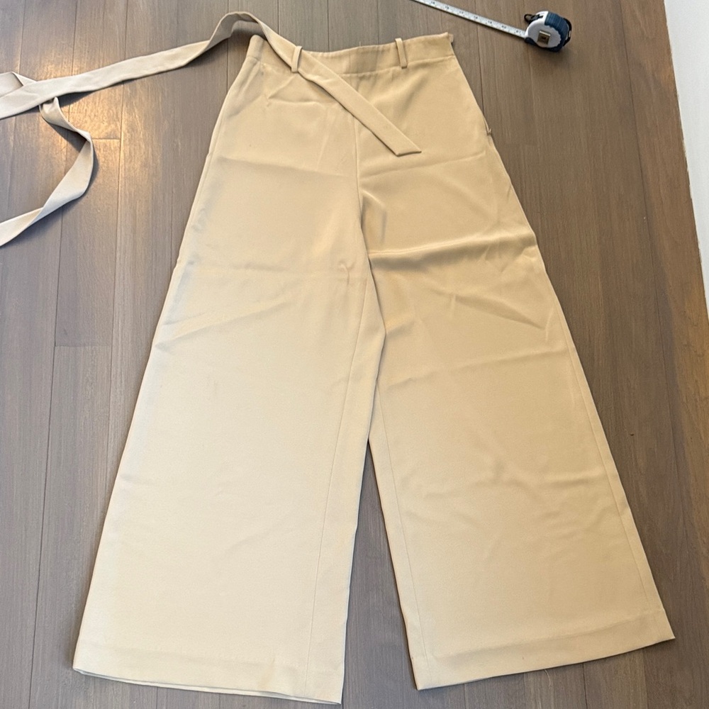 Lafayette 148 Wide Leg High-Rise Pants in Beige NWOT